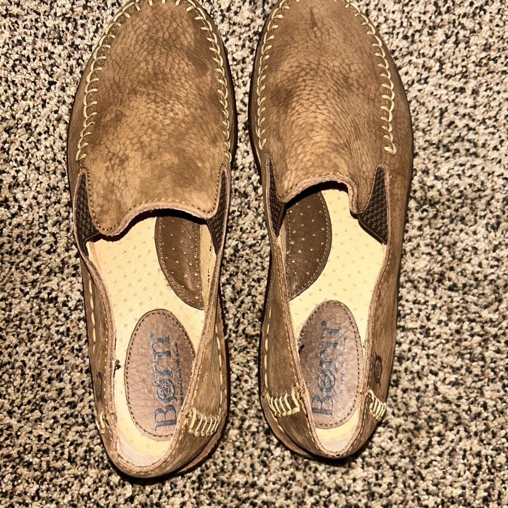 Born Women's Brown Slip-On Moccasin Loafers - Picture 4 of 5